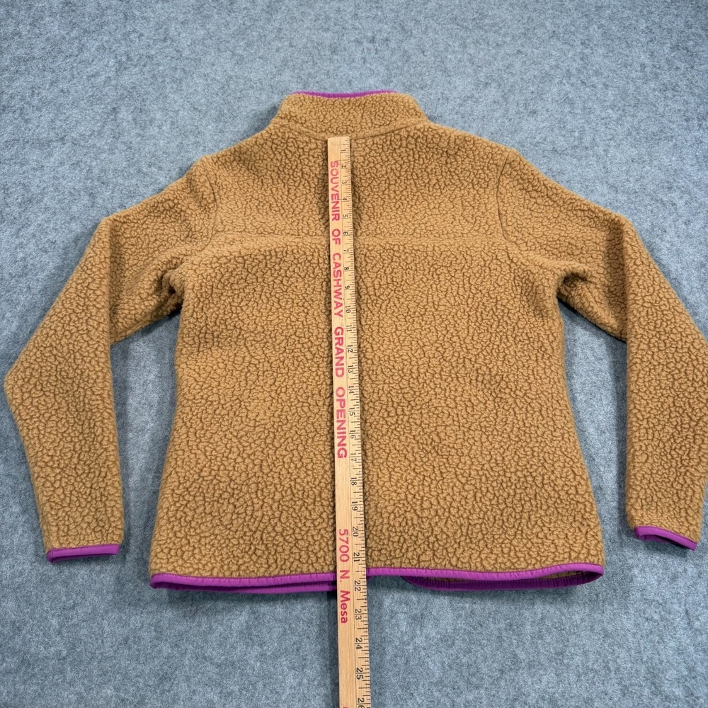 Patagonia Nest Brown Pink Retro Pile Fleece Full Zip-Up Jacket Women's Size XS - Picture 5 of 6